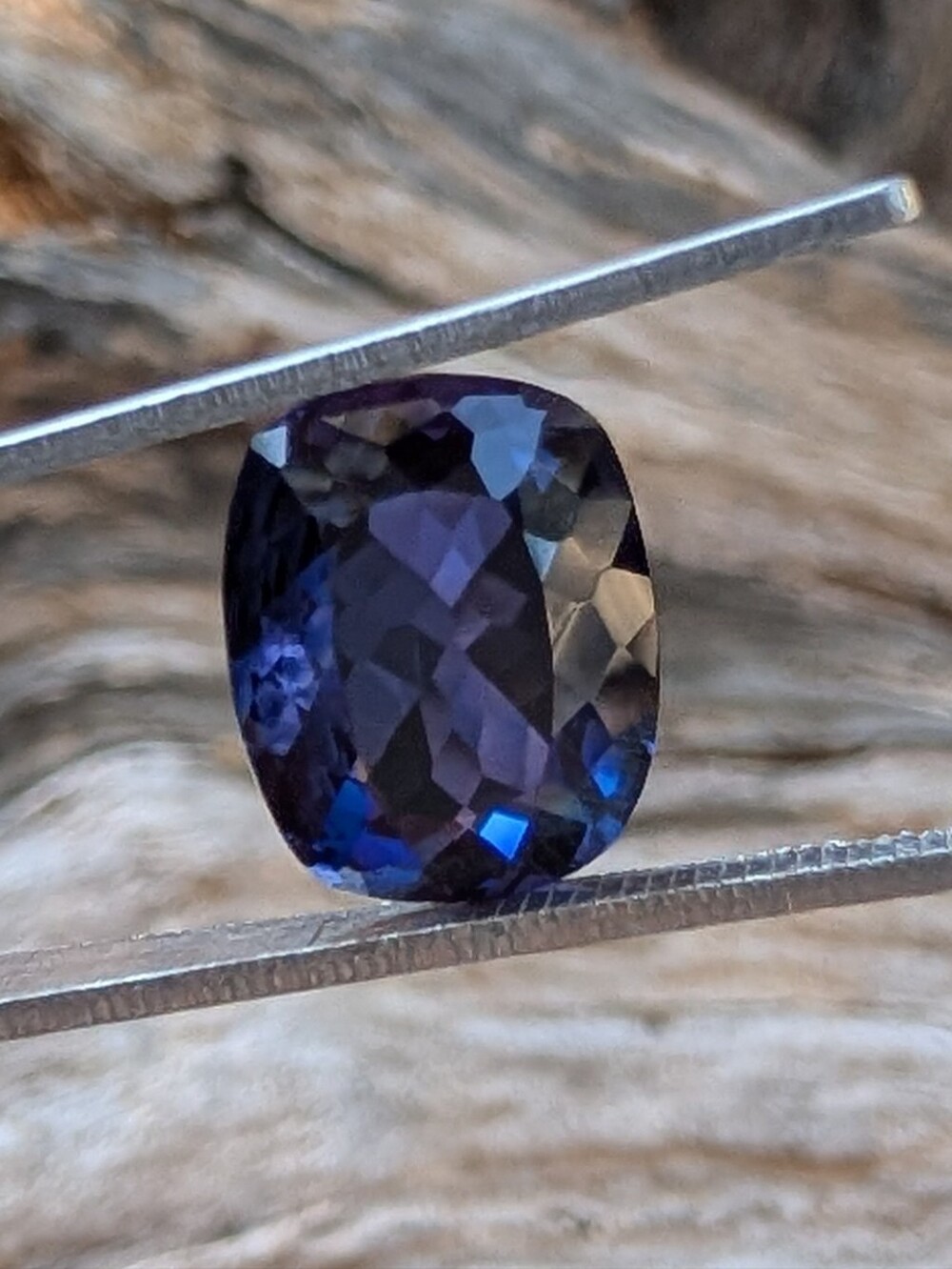 4 Ct Cushion Cut Deep Purple Sapphire